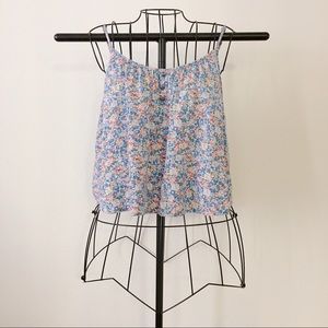 Anthropologie E (Hanger) M Blue Calico Camisole